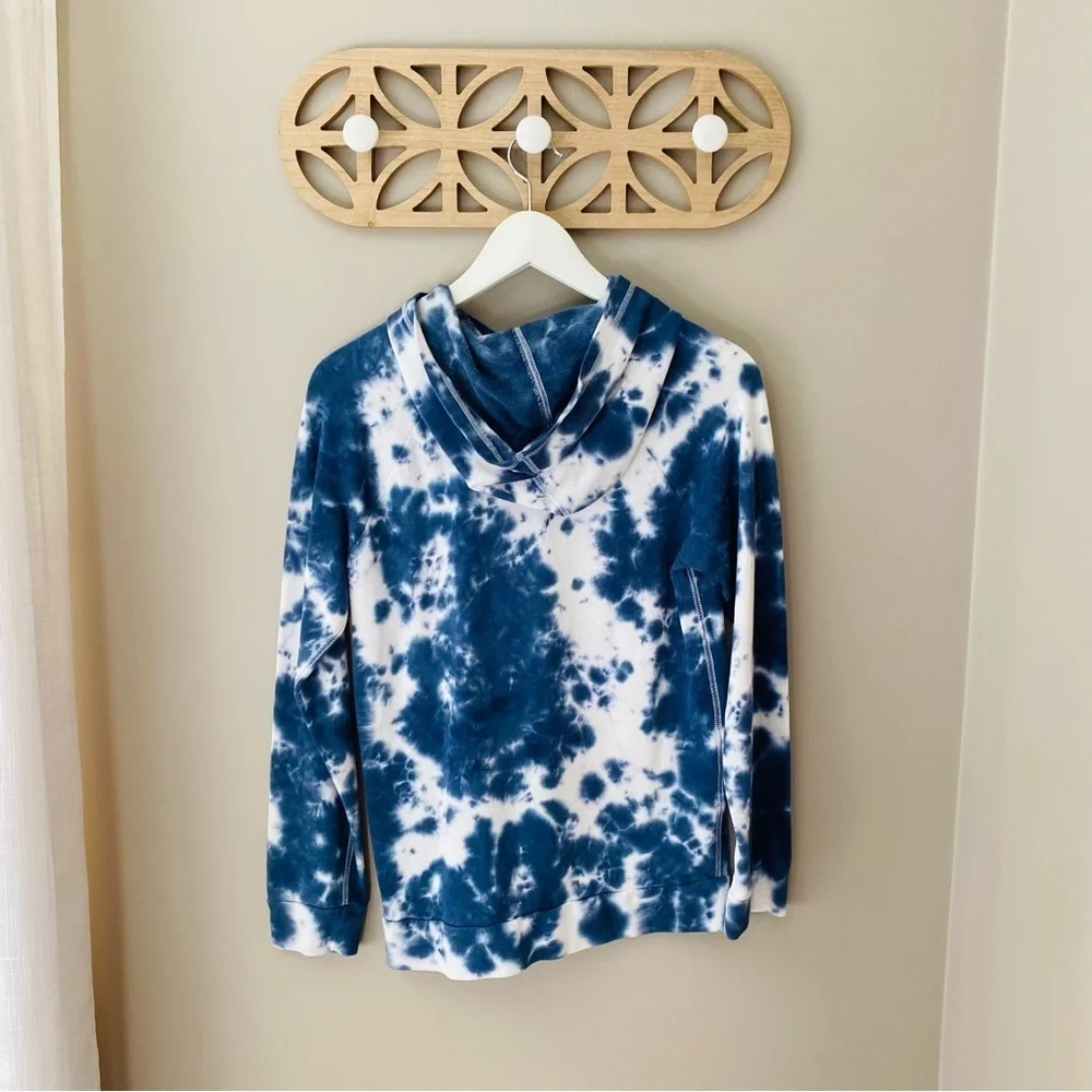Old Navy Pullover Tie Dye Hoodie Blue/White Sz Youth XL 14-16